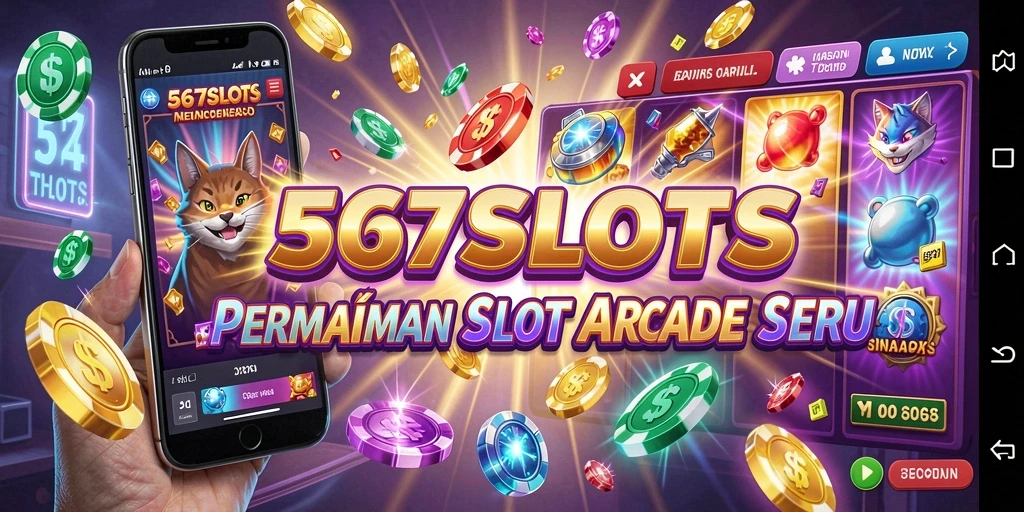 Screenshot utama 567SLOTS menampilkan gameplay seru mesin slot.