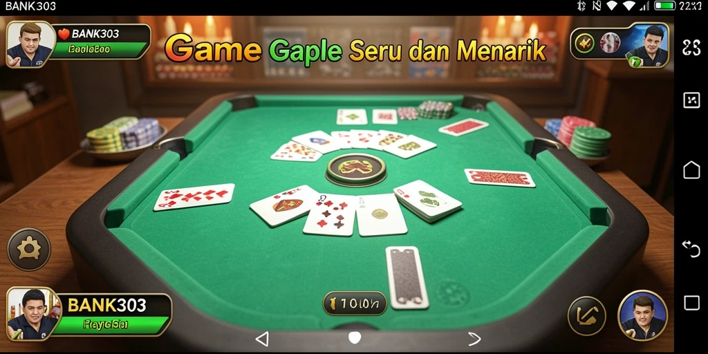 Tampilan gameplay Gaple yang seru dan menyenangkan.