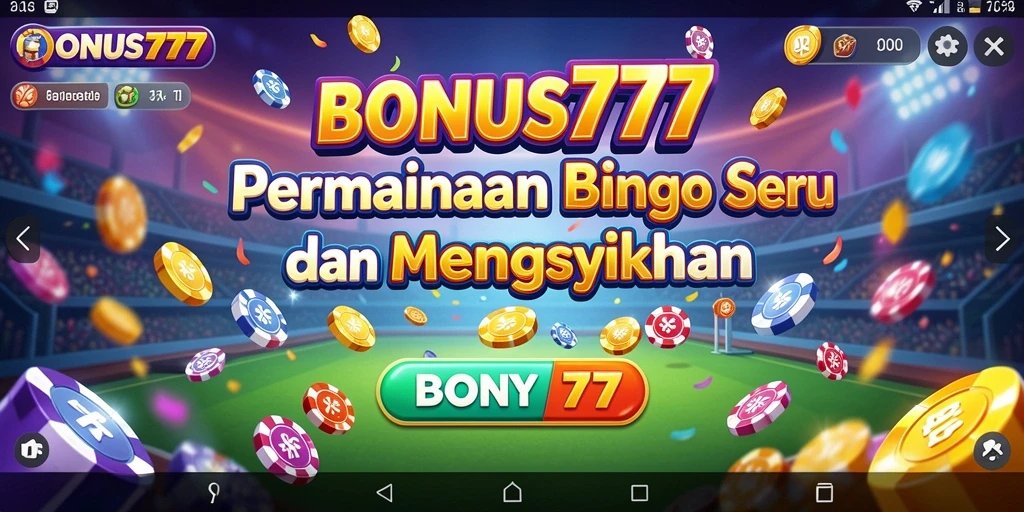 Tampilan gameplay BONUS777 dengan suasana seru Bingo.