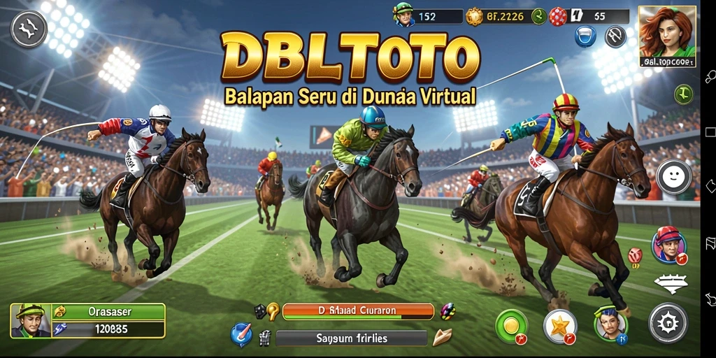 Tangkapan layar gameplay DBLTOTO yang menampilkan aksi balapan mendebarkan.