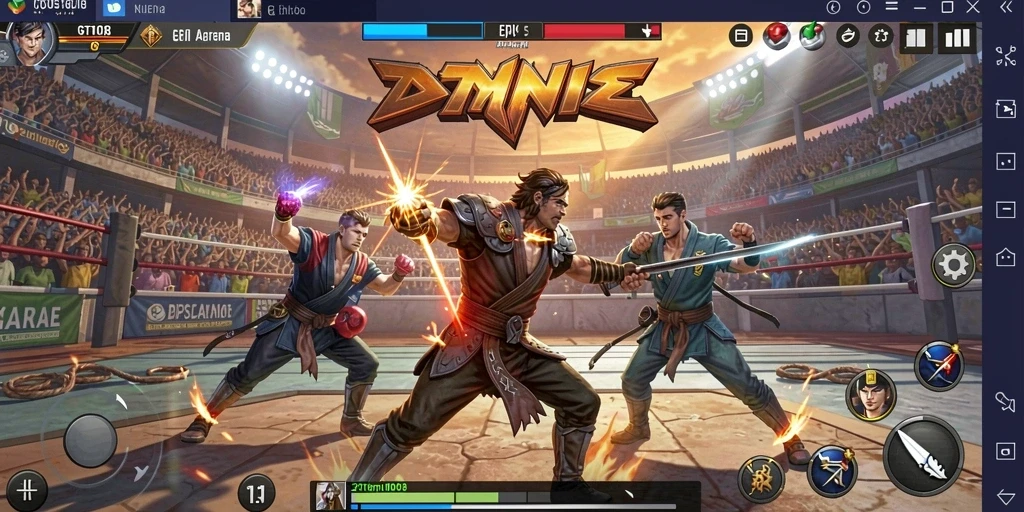 Tampilan gameplay seru dari GT108 dengan pertarungan mendebarkan.