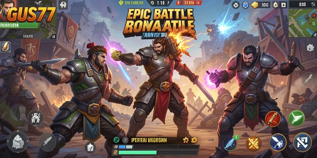 Tangkapan layar menampilkan gameplay seru GUS77 dalam Battle Royale.