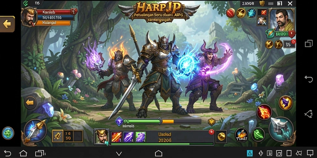 Tangkapan layar menunjukkan aksi pertarungan seru dalam HARAPJP.