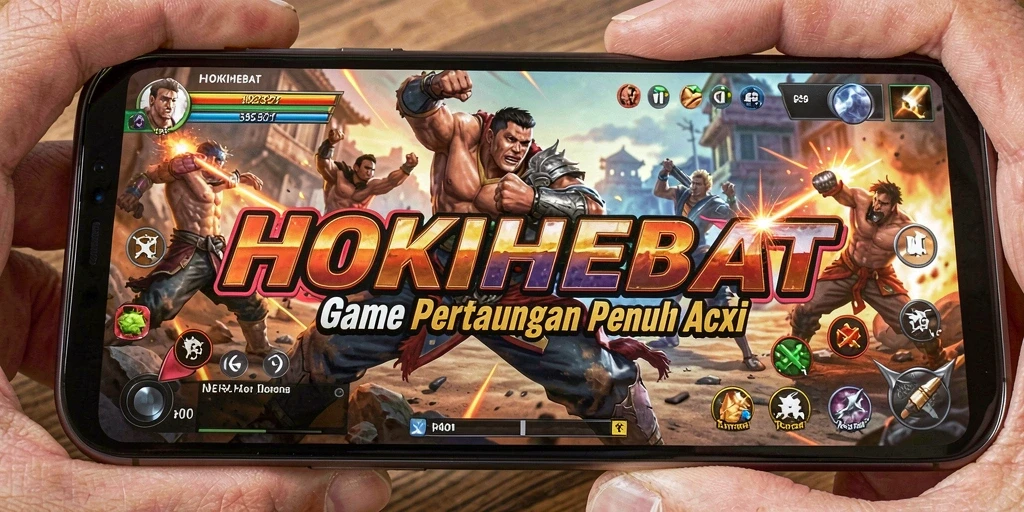Tampilan screenshot HOKIHEBAT dengan aksi pertarungan yang mendebarkan.