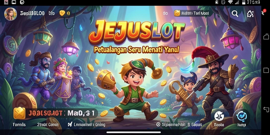 Tampilan gameplay JEJUSLOT yang penuh petualangan menarik.