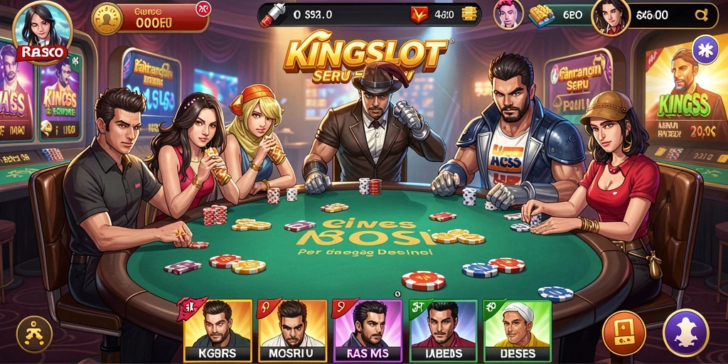 Gameplay KINGSLOT yang mendebarkan saat pertarungan seru berlangsung.