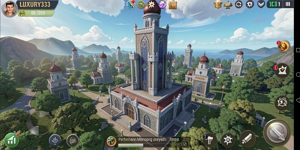 Gameplay <strong>LUXURY333</strong> menunjukkan aksi menara yang epik dalam Tower Defense.