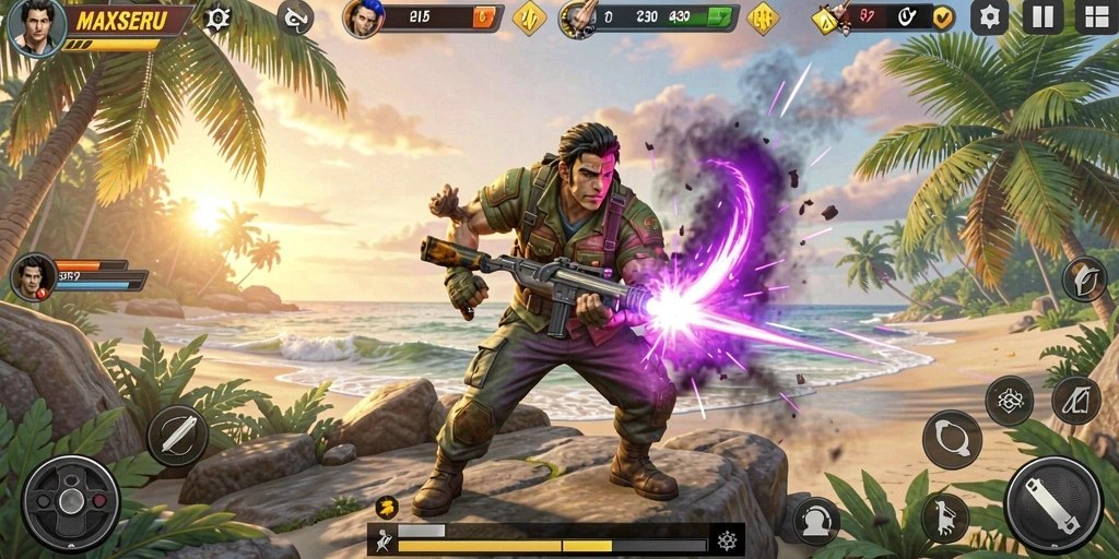 Screenshot gameplay MAXSERU yang menunjukkan aksi seru dan mendebarkan.