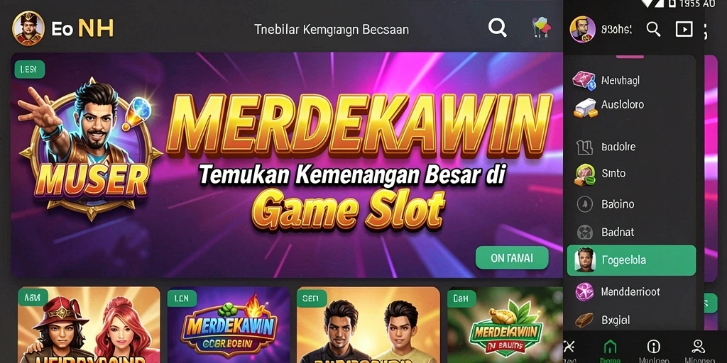 Tampilan menawan dari gameplay Slot MERDEKAWIN yang mendebarkan.
