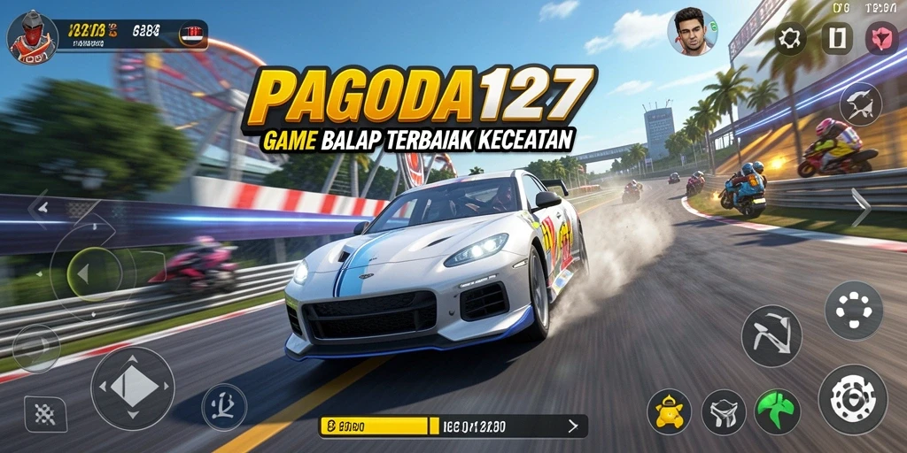 Screenshot utama menampilkan adu balap yang mendebarkan di PAGODA127.