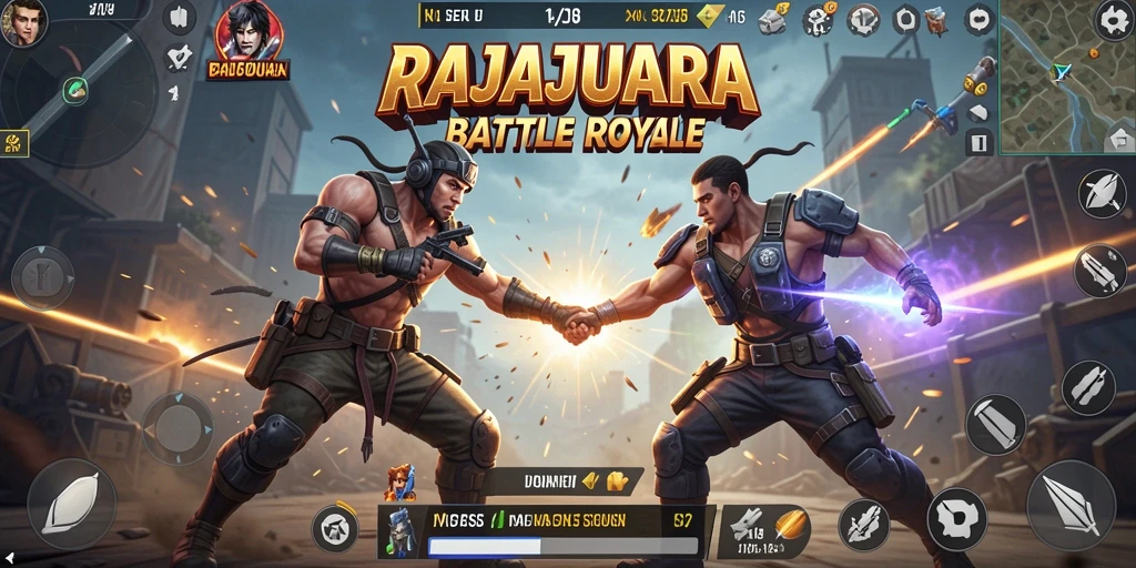 Tampilan gameplay RAJAJUARA yang intens dan penuh aksi.