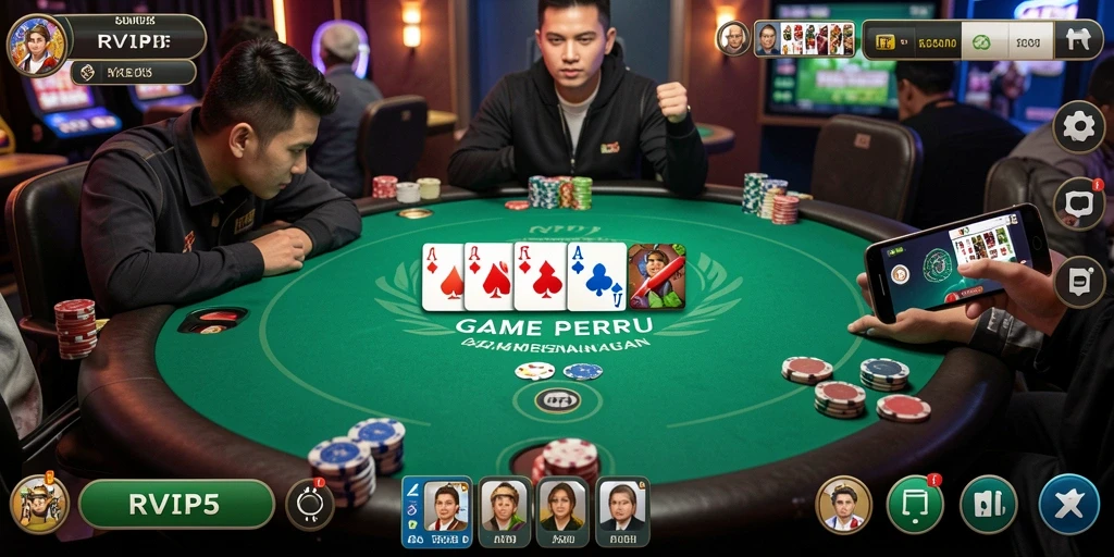 Tampilan gameplay seru di RVIP5 dengan pemain yang berkompetisi.