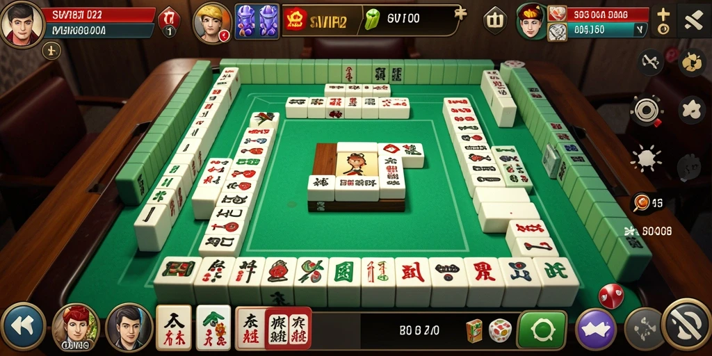 Tampilan gameplay seru dari SVIP2 dengan ubin Mahjong.