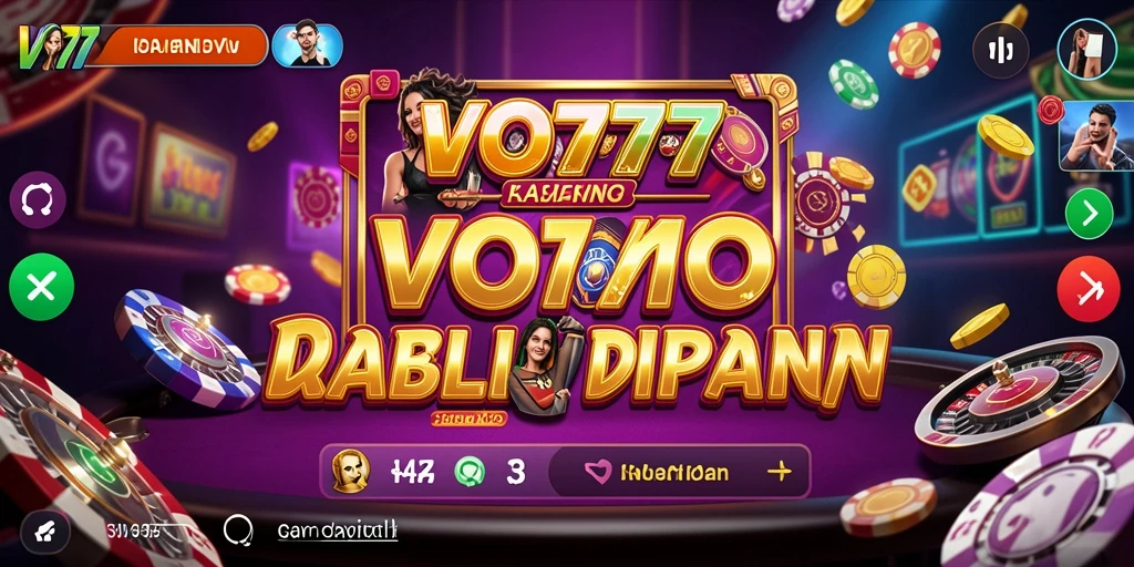 Screenshot utama VO777 menampilkan gameplay Kasino yang mendebarkan.
