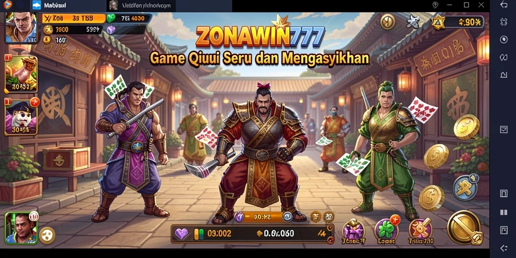 Screenshot utama ZONAWIN777 menampilkan permainan QiuQiu yang menarik.